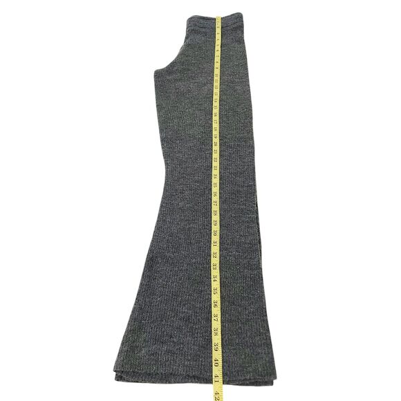 4TH Reckless Pants Womens 8 Gray Flared Ribbed Knitted Pull On Comfy Cozy Warm - Picture 12 of 12